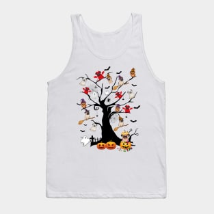 Pug Halloween Tree Pumpkin Gift Tank Top